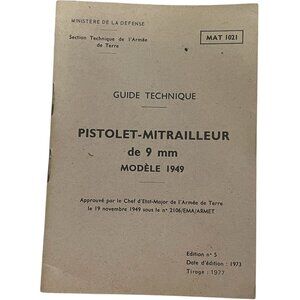Vintage French Technical Guide Manual Model 1949 France Army Military The Vintag